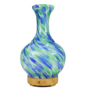 Glass Vase Blue and Green