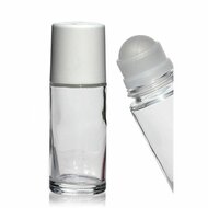 Transparante fles 50 ml roll-on - plastiek